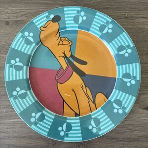 Vintage Disney Pluto SAKURA Collector Plate 1998, Spirit Of Mickey, Turquoise